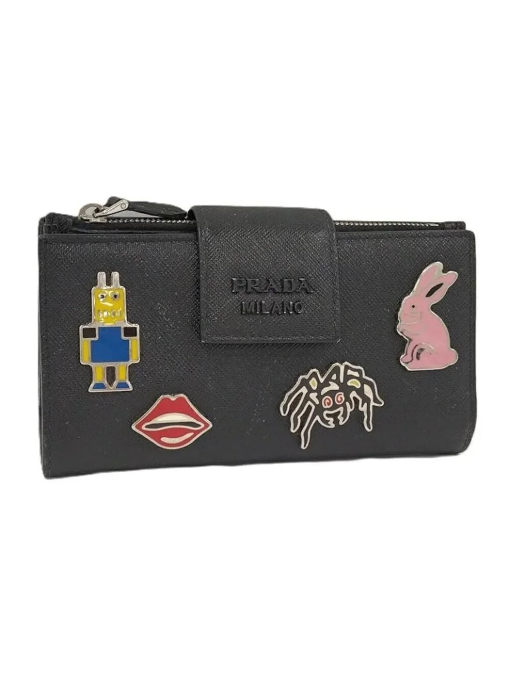 Prada Bifold Wallet Leather Black - Picture 1 of 10